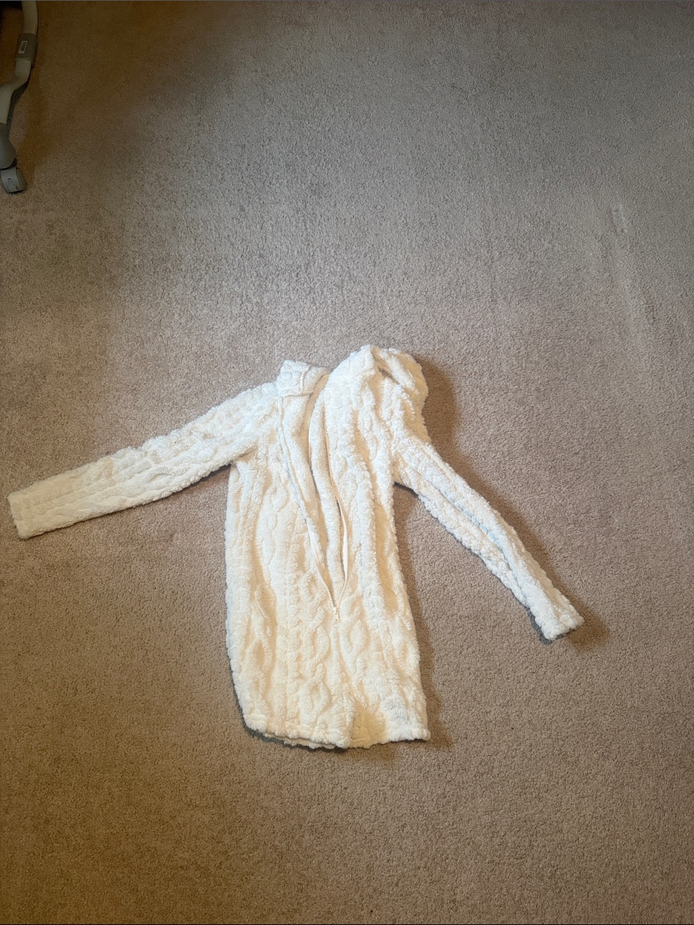 Cozy Cream Cable-Knit Women's Sweater Hoodie